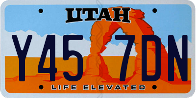 UT license plate Y457DN