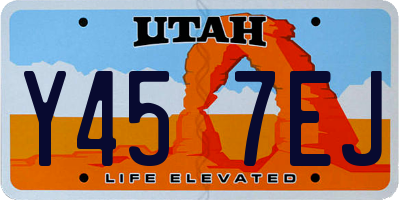 UT license plate Y457EJ