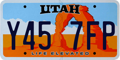 UT license plate Y457FP