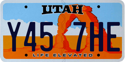 UT license plate Y457HE