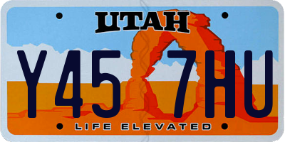 UT license plate Y457HU