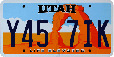 UT license plate Y457IK