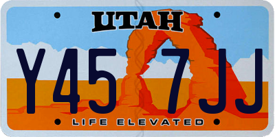 UT license plate Y457JJ