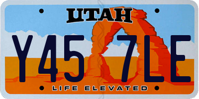 UT license plate Y457LE
