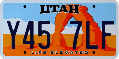 UT license plate Y457LF
