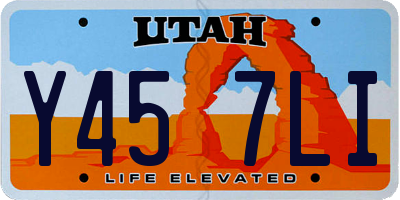 UT license plate Y457LI