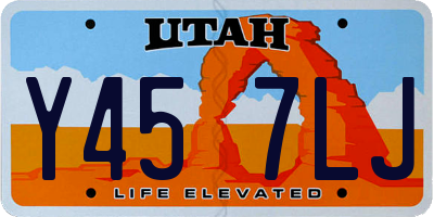 UT license plate Y457LJ