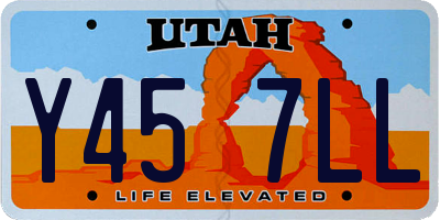 UT license plate Y457LL