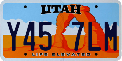 UT license plate Y457LM
