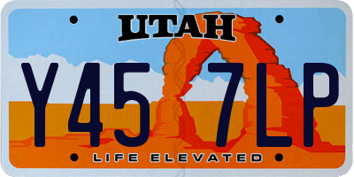 UT license plate Y457LP