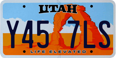 UT license plate Y457LS
