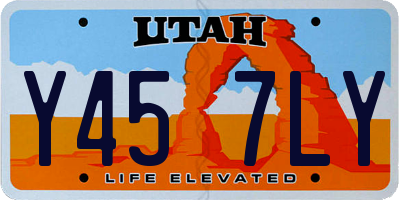 UT license plate Y457LY