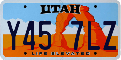 UT license plate Y457LZ
