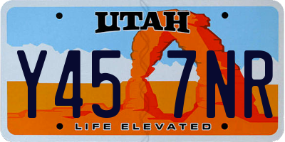 UT license plate Y457NR