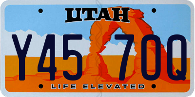 UT license plate Y457OQ