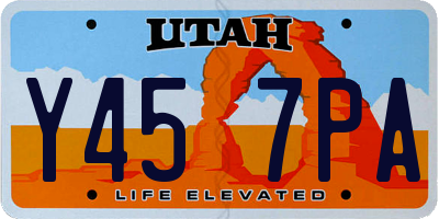 UT license plate Y457PA