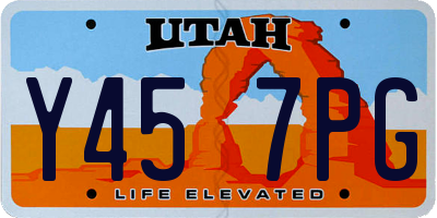 UT license plate Y457PG
