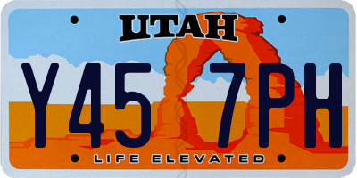 UT license plate Y457PH