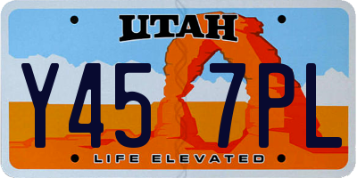 UT license plate Y457PL