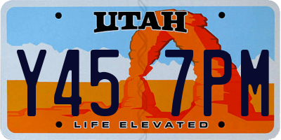 UT license plate Y457PM