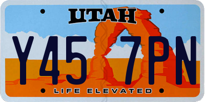 UT license plate Y457PN
