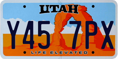 UT license plate Y457PX