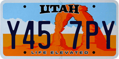 UT license plate Y457PY
