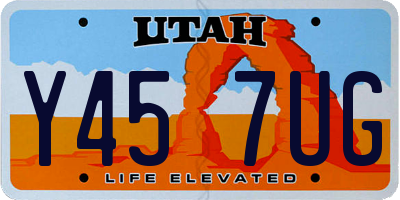 UT license plate Y457UG