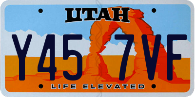 UT license plate Y457VF