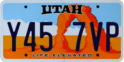 UT license plate Y457VP