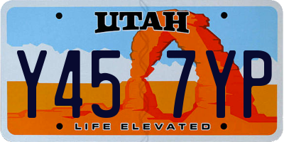 UT license plate Y457YP