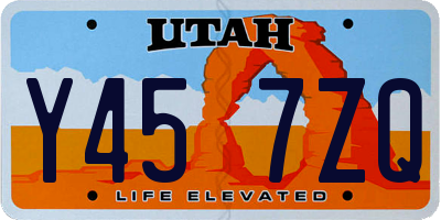 UT license plate Y457ZQ