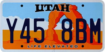 UT license plate Y458BM