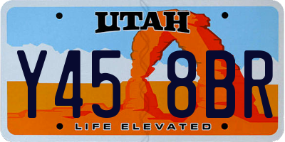 UT license plate Y458BR