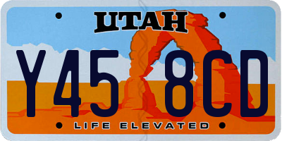 UT license plate Y458CD