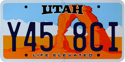UT license plate Y458CI