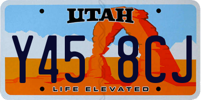 UT license plate Y458CJ