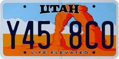 UT license plate Y458CO