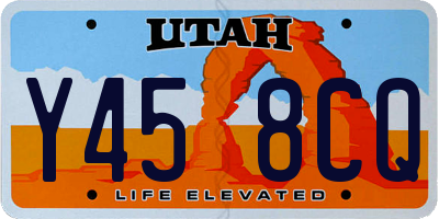 UT license plate Y458CQ