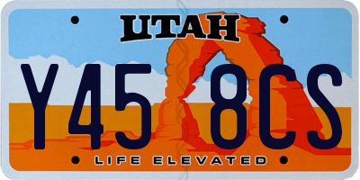UT license plate Y458CS