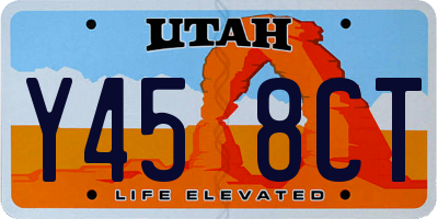 UT license plate Y458CT