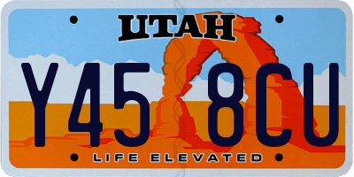 UT license plate Y458CU