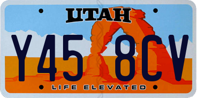 UT license plate Y458CV