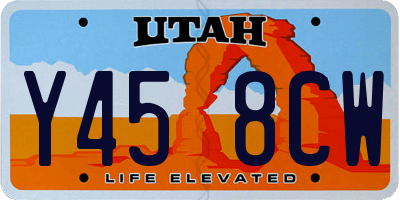 UT license plate Y458CW