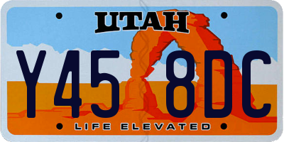 UT license plate Y458DC