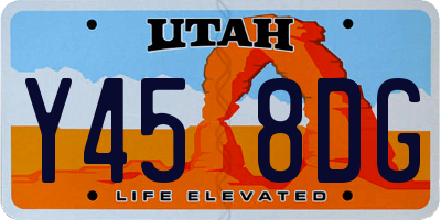 UT license plate Y458DG