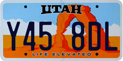 UT license plate Y458DL
