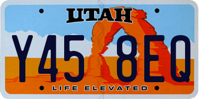 UT license plate Y458EQ