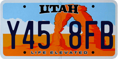 UT license plate Y458FB