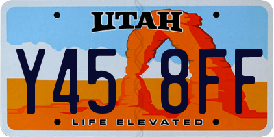 UT license plate Y458FF